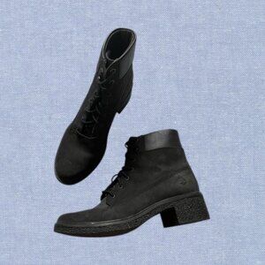 Timberland Moto Lace Up Ankle Booties Size 8 in Black